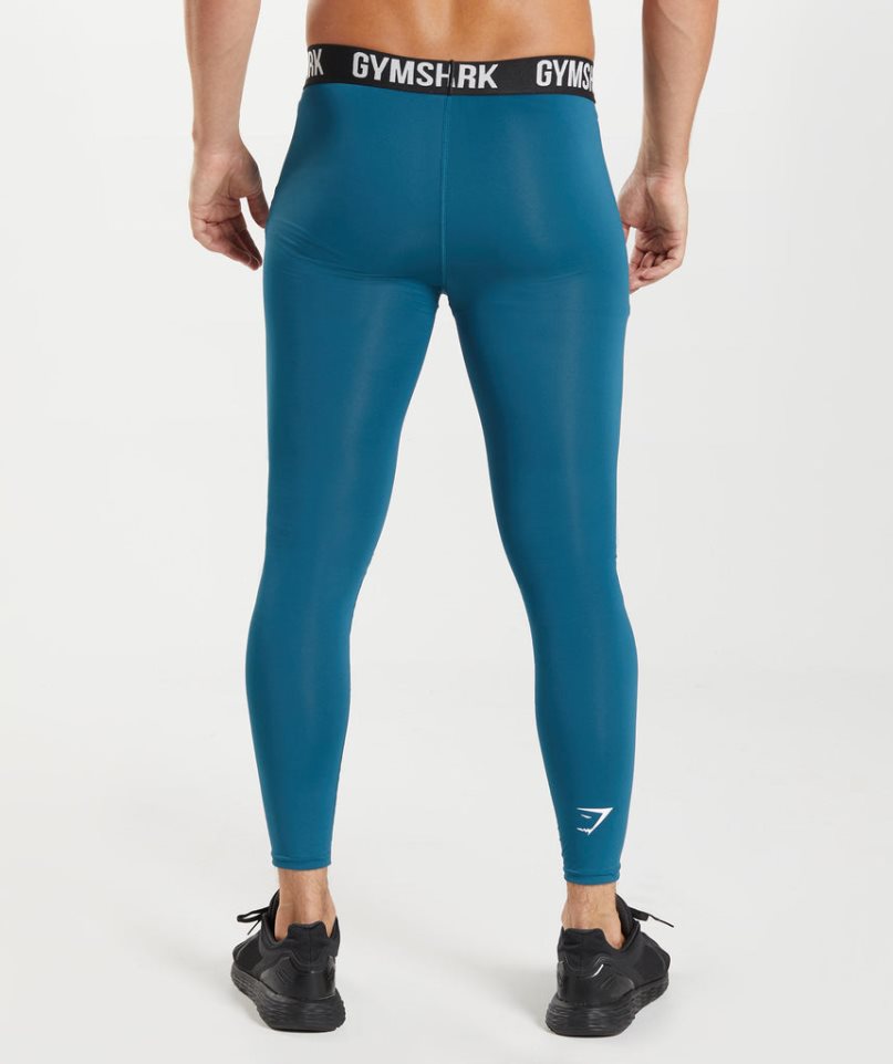 Men's Gymshark Element Baselayer Leggings Blue | NZ 8OKCPD